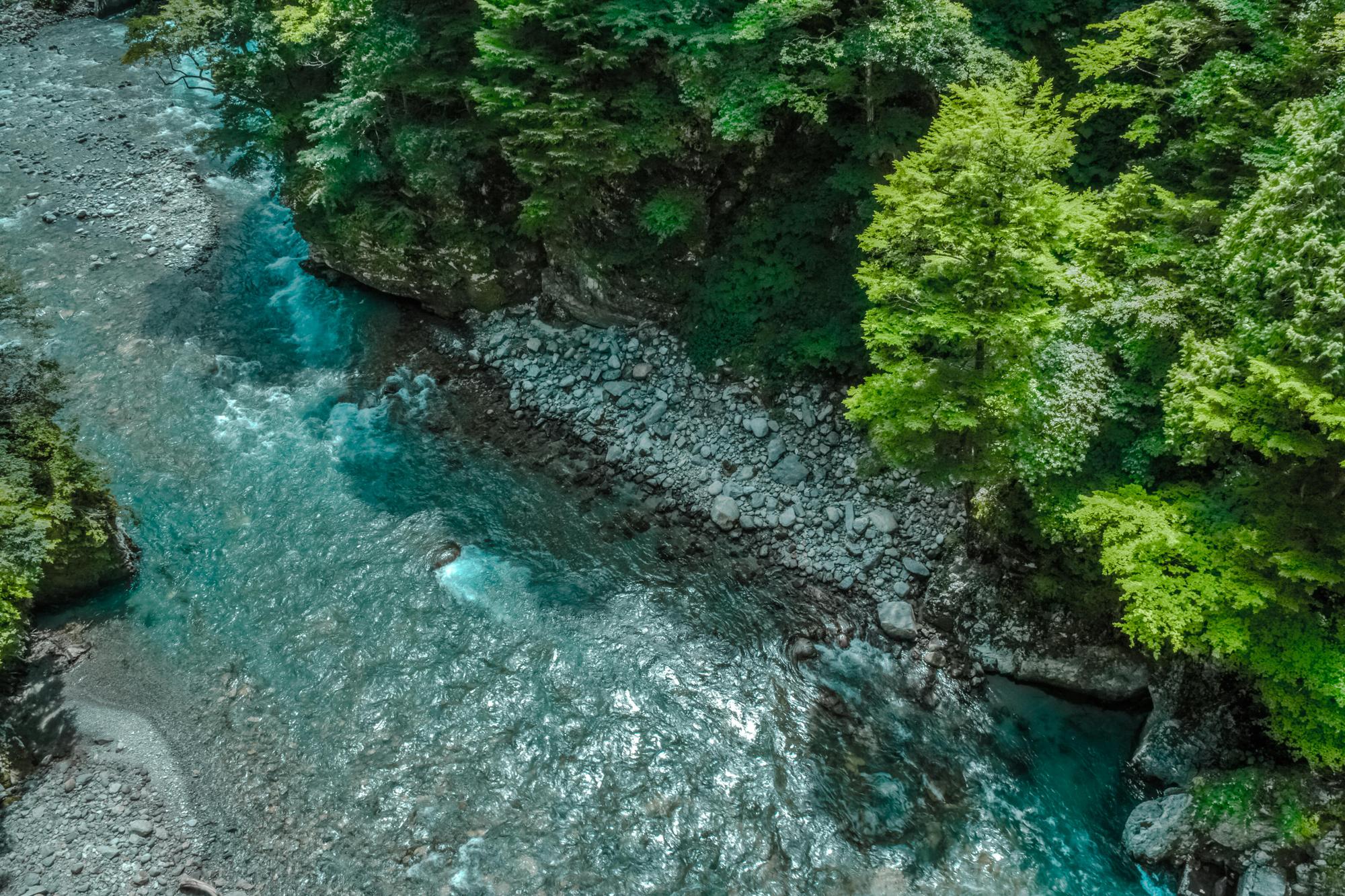 Landscape of a mountain river
